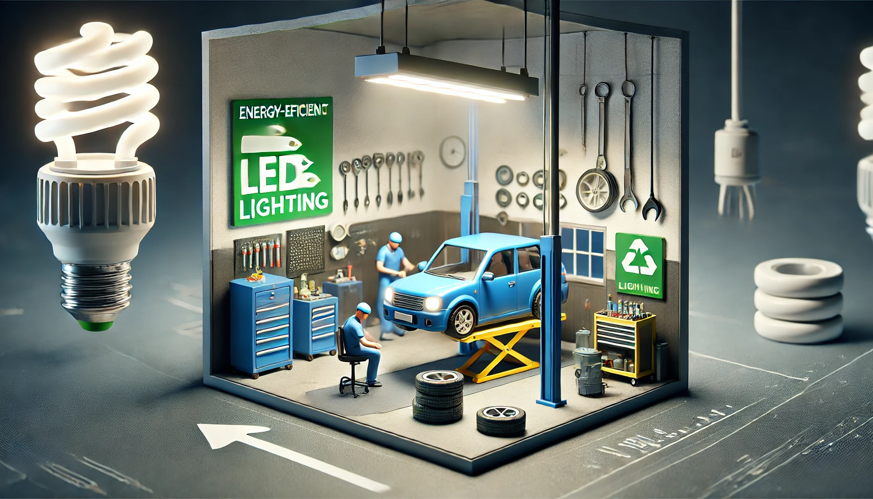 自動車整備工場の電気代